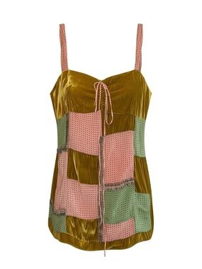 FREE PEOPLE FP RARE 1-of-1 DESIGN SAMPLE #ROS2093 | Patchwork Velvet Babydoll